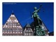 Statue on Romerplatz, Frankfurt-Am-Main, Hesse, Germany
