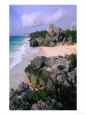 Ruins of the Castle (El Castillo) on the Caribbean Coastline, Tulum, Mexico