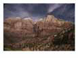 The Towering Red and White Sandstone Cliffs of Zion National Park