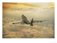 Jumbo Jet Above Clouds at 35,000 Feet