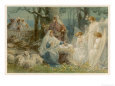 Shepherds and Angels Come to Worship the Baby Jesus