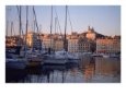 Sailboats in Port by Buildings, Marseille, France