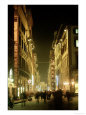 Street Scene at Night, Florence, Italy