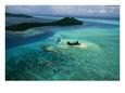 Outer Islands of Bora Bora as Seen from above in a Helicopter