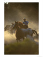 Cowgirl Rounding-Up Wild Horses, OR