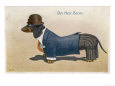 Dachshund Dressed as a Man