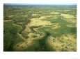 Aerial View of Inland Sea Formed by Okavango Delta, Botswana