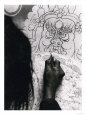 The Buddhist Wheel of Life Hand-Drawn by a Tibetan Painter, Gyantse, Tibet
