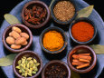 Spices of Nutmeg, Tumeric, Chilli, Cinnamon, Cloves, Star Anise and Cumin, Indonesia